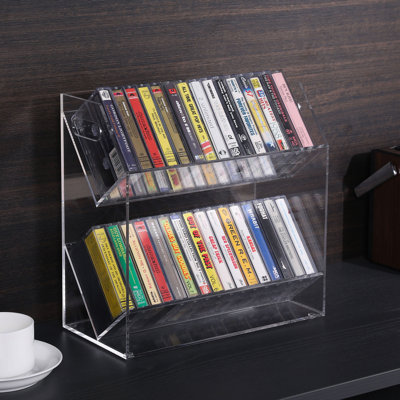 2 Tier Acrylic Multimedia Media Shelves by Latitude Run