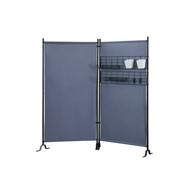Akenside 74.25" W x 71" H 2 - Panel Steel Folding Room Divider