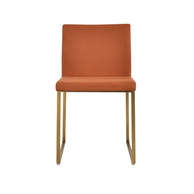 Aria Metal Sled Dining Chair in Fabric by sohoConcept