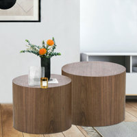 Leiding Pedestal nesting table by Millwood Pines