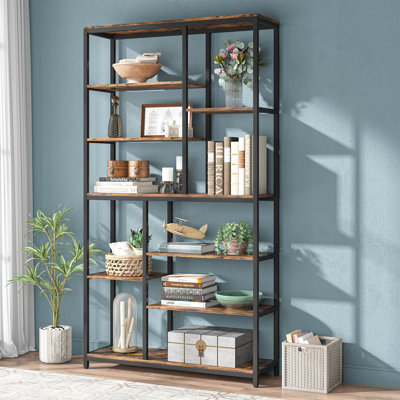 Grizel 79" H x 39" W Tall Etagere Bookshelves Bookcase