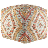 Chandria 18" Wide Square Geometric Pouf Ottoman by Foundry Select
