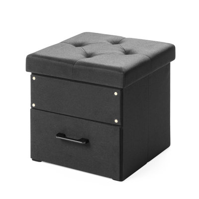 Arhaam 14.96" Wide Tufted Square Storage Ottoman by Wade Logan