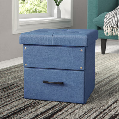 Arhaam 14.96" Wide Tufted Square Storage Ottoman