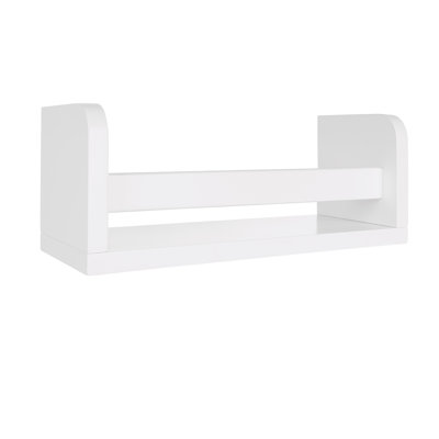 RiverRidge Kids 2pc 10" Compact Floating Wall Mount Bookshelves for Playroom, Living Room, or Office - White by RiverRidge Home