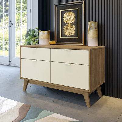 Fedosia Modern Compact TV Stand with Ample Storage – 40” Wide by George Oliver