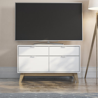 Fedosia Modern Compact TV Stand with Ample Storage – 40” Wide