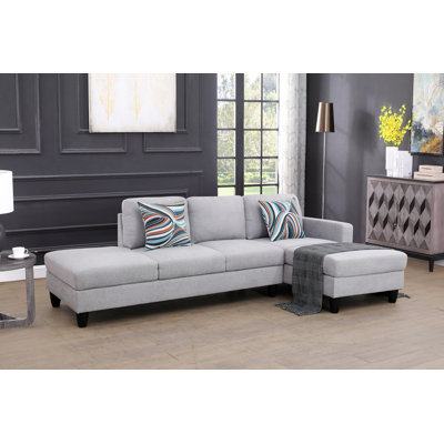 Lasharon 102" Wide Microfiber/Microsuede Sofa & Chaise by Latitude Run