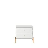 Jasper 25" 2-Drawer Nightstand in White by Manhattan Comfort