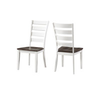 Boneta Ladder Back Side Chair with Wood, Gray and White by Red Barrel Studio