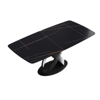 Sintered Stone Top Pedestal Dining Table by Brayden Studio