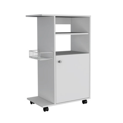 Contemporary Black Rolling Kitchen Cart by Ebern Designs