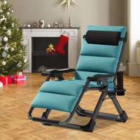 Oversized Padded Zero Gravity Chair Camping Recliner Lawn Recliner by Arlmont & Co.