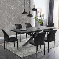 Geigle Extendable Dining Table Set for Kitchen Dining Room Table Set with Chairs, Home Furniture(1Table, 6Chairs) by Ivy Bronx