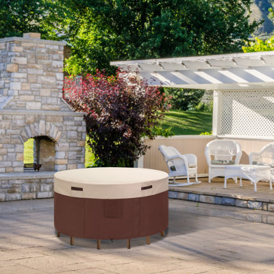 Breathable Patio Dinning Set Cover Round by Ebern Designs