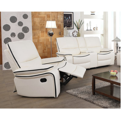 Deashawn 2 Piece Faux Leather Reclining Living Room Set by Red Barrel Studio
