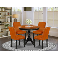 Alyscia 4 - Person Solid Wood Breakfast Nook Dining Set by Lark Manor
