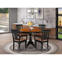 Alyscia 4 - Person Solid Wood Breakfast Nook Dining Set by Lark Manor