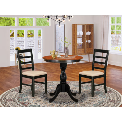 Adelo 2 - Person Solid Wood Breakfast Nook Dining Set by Alcott Hill