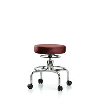 Karris Vinyl Screw-Lift Height Adjustable Lab Stool with Casters