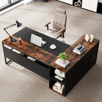 L- Shape Executive Desk by 17 Stories