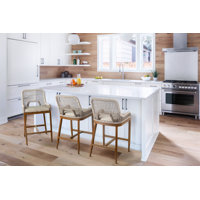 Patio Bar Stool with Cushion by Bay Isle Home