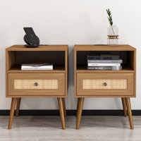 Kunkle Solid + Manufactured Wood Nightstand by Beachcrest Home
