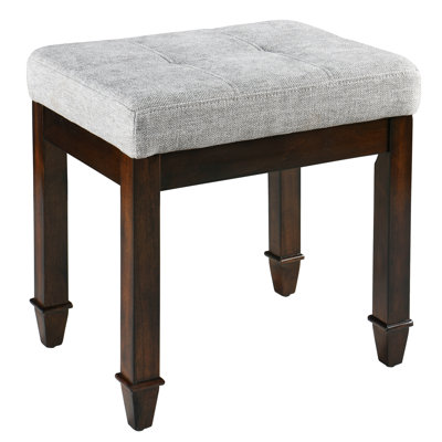 Amberrae Solid Wood Piano Vanity Stool by August Grove