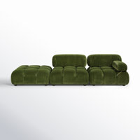 Sigma 109.5" Modular Modern Chaise Single Arm 3-Piece Sofa by AllModern