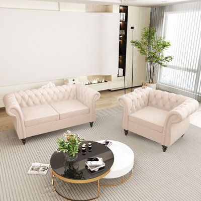 Earnhart 2 Piece Velvet Living Room Set by House of Hampton