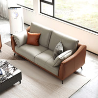 3 Piece Modern Faux Leather Living Room Set Sofa
