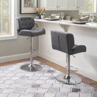 Aireen Swivel Adjustable Height Bar Stool by Ivy Bronx