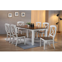 Chezney Butterfly Leaf Rectangle Solid Wood Dining Set by Rosalind Wheeler