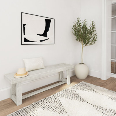 Linzy Classic Wood Bench by Wade Logan