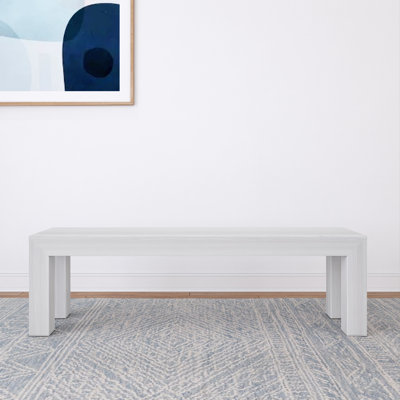Linzy Modern Wood Bench by Wade Logan