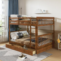 Ermagene Full over Full Solid Wood Standard Bunk Bed by Harriet Bee by Harriet Bee