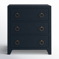 Cleo 3 - Drawer Raffia Dresser by Birch Lane