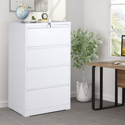 4 -Drawer Steel Lateral Filing Cabinet with Lock by Latitude Run