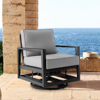 Brittanny Outdoor Gliding Metal Chair with Cushions by George Oliver