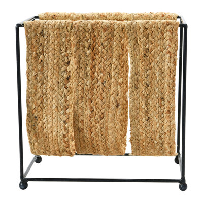 Nalle Woven Jute and Metal Magazine Holder by Bay Isle Home