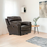 52" Wide Genuine Leather Power Recliner