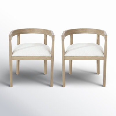 Daney Peony Fabric and Rubberwood Dining Chairs by Birch Lane