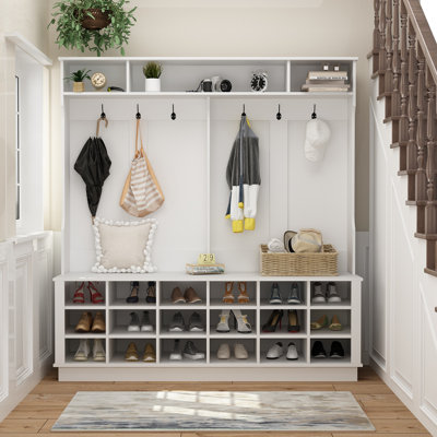 Tangela Hall Tree with Bench and Shoe Storage