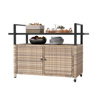 Bar Set with Wicker Outer Material by Wade Logan