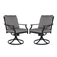 Alcron Swivel Patio Dining Armchair with Cushion by Red Barrel Studio