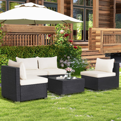Bergetta 5 Piece Sofa Seating Group with Cushions by Wade Logan