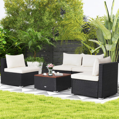 Bergetta 5 Piece Sofa Seating Group with Cushions by Wade Logan