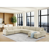 Aristedes 164" Wide Left Hand Facing Modular Corner Sectional by Wade Logan