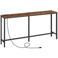 Console Table with Power Outlet Behind Couch Narrow Entryway Table by 17 Stories