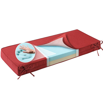 Sunrox Indoor/Outdoor Gel Memory Foam Seat Cushion with Piping by Sunrox